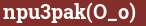 Brick with text npu3pak(O_o)