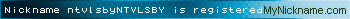 Nickname ntvlsbyNTVLSBY is registered