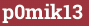 Brick with text p0mik13
