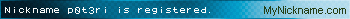 Nickname p0t3ri is registered