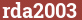 Brick with text rda2003