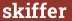 Brick with text skiffer