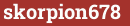 Brick with text skorpion678