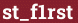 Brick with text st_f1rst