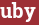 Brick with text uby