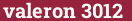 Brick with text valeron 3012