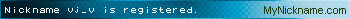 Nickname vj_v is registered