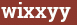 Brick with text wixxyy